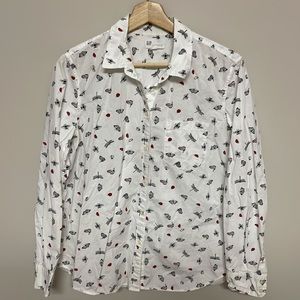 GAP Fitted Boyfriend Shirt Size L